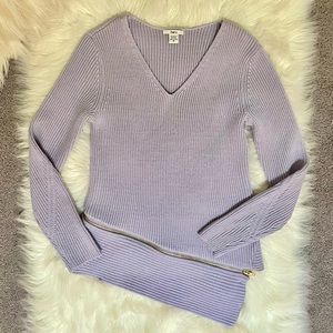 Bar III Asymmetrical Lilac Purple Sweater